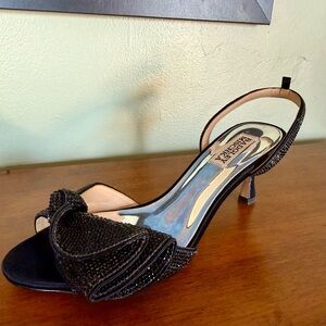 Badgley Mischka Black Bow Remi Sandal Size 7
